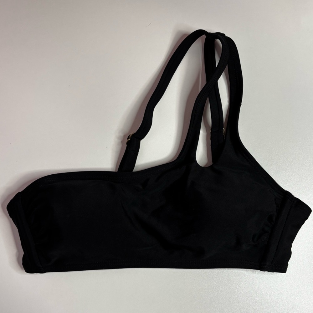 Black One Shoulder Bikini Top